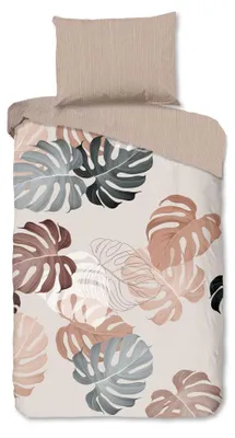 Productafbeelding van Good Morning Dekbedovertrek "Cianna" - Bruin - (140x200 cm) - 100% Katoen