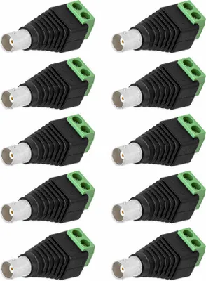 Produktbild von 10x BNC Buchse Terminalblock 2-Pin Schraubklemmen Adapter Kabel Verbinder Universal