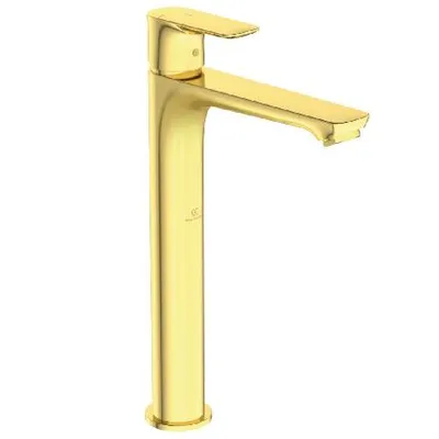 Produktbild von Ideal Standard Waschtischarmatur Connect Air ohne Ablaufgarnitur BlueStart verlängerter Sockel, Ausladung 150mm A7028A2 Brushed Gold