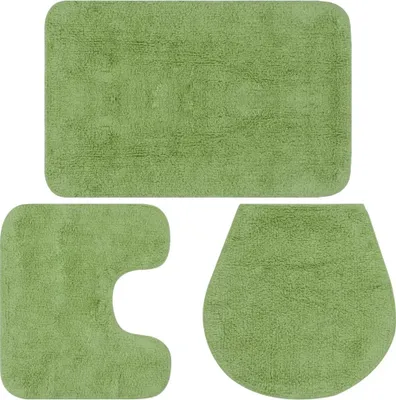 Produktbild von Badematten-Set 3-tlg. Stoff Grün