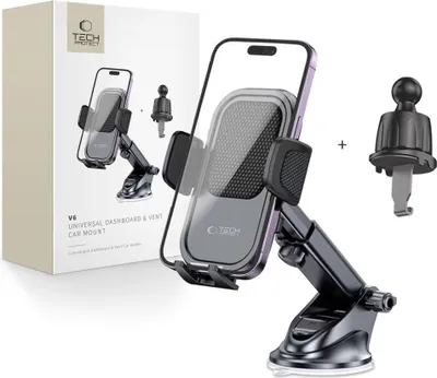Zdjęcie produktu dla Tech-Protect V6 Universal Dashboard & Vent Car Mount Black