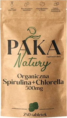 Obrázok produktu pre Paka NaturySpirulina + Chlorella, 500 mg, 240 tabliet