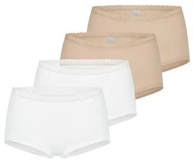 Produktbild von Nina von C. 4er Pack Slipboutique Panty Stylischer Retro-Spitzenbund für feminine Optik, Weiches Material sorgt für hohen Tragekomfort, Po-bedeckende Form für optimale Passform