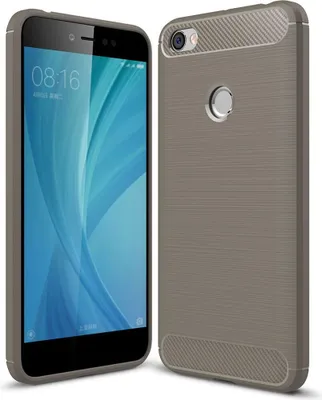 Produktbild von Xiaomi Redmi Note 5A TPU Case Carbon Fiber Optik Brushed Schutz Hülle Grau