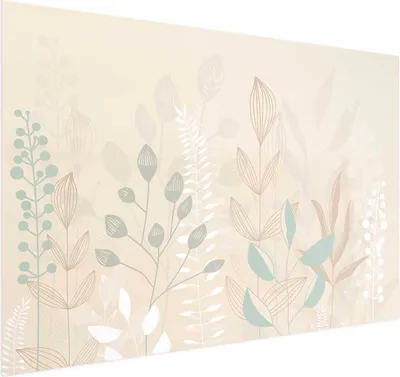 Produktbild von Posterpapier Poster - Pastel-Beige Meadow 60x40 cm Blätter e-A-10130-ao-a