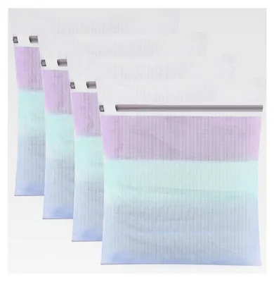 Produktbild von 4 Stück Wäschenetz für Waschmaschine, 30 x 40 cm Wäschesack mit Reißverschluss für Hemden, Unterwäsche und Babykleidung