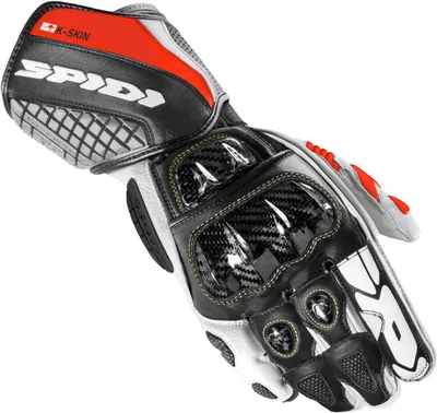Produktbild von Spidi Carbo Kangaroo Motorradhandschuhe Farbe: Schwarz/Rot, Grösse: S