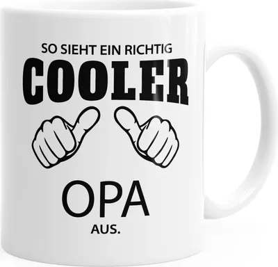 Produktbild von So sieht ein richtig ein richtig cooler Opa aus Tasse Familie MoonWorks® weiß unisize