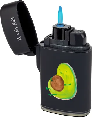 Produktbild von Mr. & Mrs. Panda sturmfeuerzeug Avocado Pfeifen - Schwarz - Geschenk, Feuerzeug, Feuerzeuge, Schwanger, Gasfeuerzeug, sturmfeuerzeuge, gas anzünder, Ernährung, Abnehmen