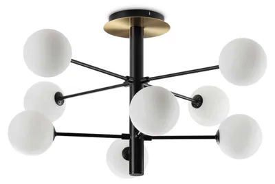 Produktbild von Zeitgenössische Deckenleuchte Cosmopolitan Metall Schwarz 8 Lichter G9 15W 3000K Ip20