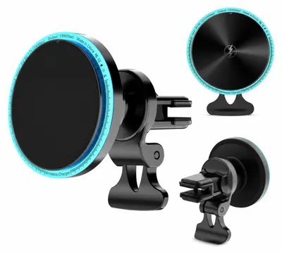 Image de Support Magnétique Chargeur Sans Fil Pour Voiture T-Phox Imag Noir