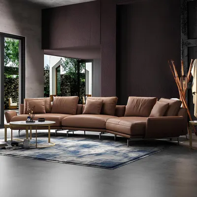 Produktbild von Modernes Sofa Ecksofa U-Form Polstermöbel Wohnzimmer Ledersofa Ecksofa Polster