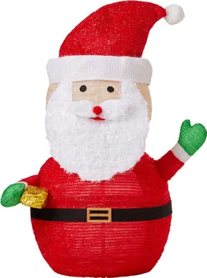 Produktbild von LED Weihnachtsmann 70cm hoch mit 45 warmweißen LEDs zusammenfaltbar IP44 Gartendekoration