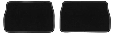 Produktbild von Velours-Fußmatten Hinten für Peugeot 106 1991-2003 (Schrägheck) – 2-tlg, Schwarz, passgenau – Wielganizator LUX