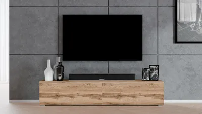 Image de AX LIVING TV Board Loriano 180 Buffet bas design moderne en chêne Wotan