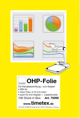 Produktbild von TimeTEX-OHP-Folie (kopierfähig), Box 100 Stück