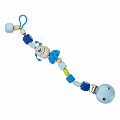 Immagine prodotto di Selecta Spielzeug Benno Hund Schnullerkette, Schnuller Kette, Babyspiel, Babyspielzeug, Holz, 21 cm, 61054