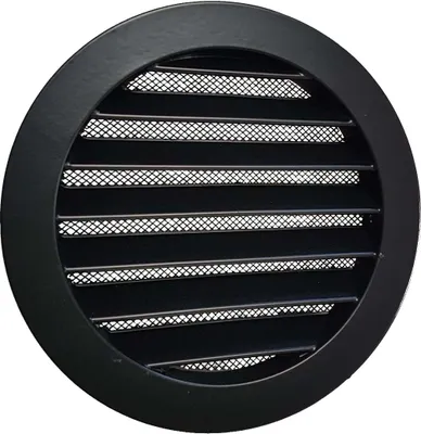 Immagine prodotto di Griglia di protezione dalle intemperie in alluminio Ø 200 mm Nero