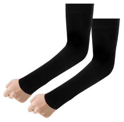 Productafbeelding van Armbanden met compressie, zonnebescherming (UPF 50+), verkoelend effect, antislip, uniseks, zwart