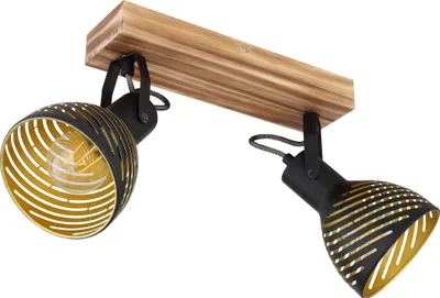 Produktbild von Globo Lighting Strahler Holz dunkelbraun, 2x E27