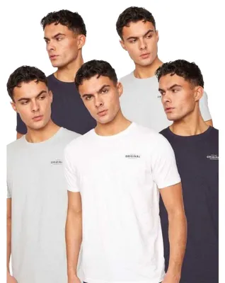 Produktbild von Crosshatch - "Bailtee" T-Shirt für Herren, Baumwolle (5er-Pack) GT29557 (L) (Bunt)