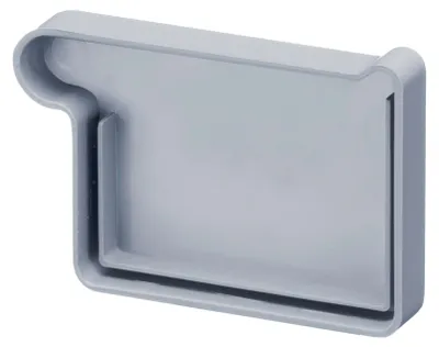 Produktbild von INEFA Dachrinnen Endstück Kastenrinne PVC NW83 / 83mm, links Grau Dachrinnenzubehör, einfache Steckmontage, Germany