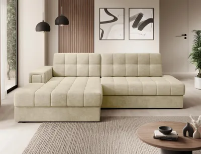 Produktbild von Eckschlafsofa AZAHARA - beige, linke Ecke