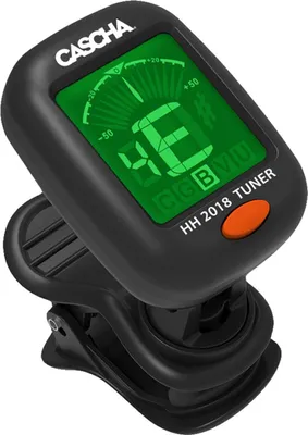 Produktbild von CASCHA Stimmgerät für Gitarre, Ukulele, Bass, Geige, Digital Stimmer, Clip-on Guitar Tuner, Schwarz