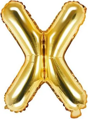 Obrázok produktu pre Fóliový balón zlatý 35 cm písmeno X