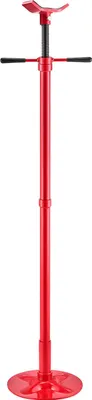 Zdjęcie produktu dla Podpora pomocnicza SucceBuy 0,5 t, regulowana wysokość (1372–2130 mm) z obrotowym uchwytem i samozabezpieczającą śrubą, idealna do stabilizacji części samochodowych