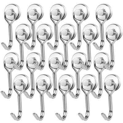 Produktbild von Set mit 20 starken, magnetischen Haken aus Neodym für Küche und Büro