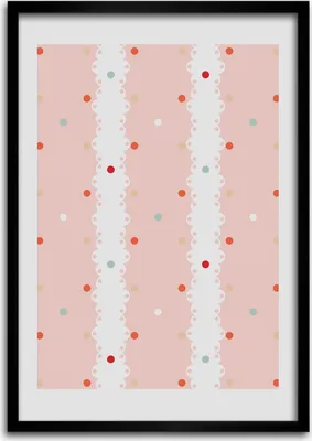 Produktbild von Bild - Bilderrahmen - 50 cm x 70 cm - MDF - Rahmen - Wandkunst Bunter Punkthintergrund