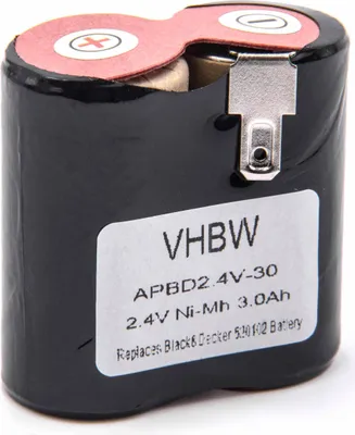 Produktbild von vhbw Akku kompatibel mit Black & Decker Classic HC4105, HC420, HC411, HC400, HC410, HC 410E, HC410S Home Cleaner Heimroboter (3000 mAh, 2,4 V, NiMH)