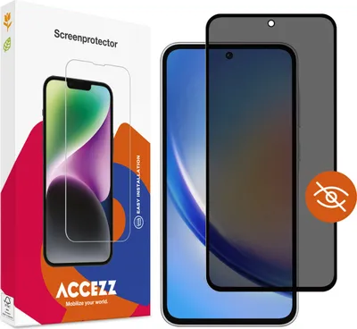 Immagine prodotto di Samsung Galaxy A55 Screenprotector: Accezz Gehard glas Privacy Screenprotector - Trasparente
