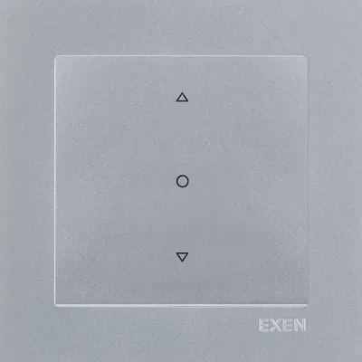 Image de Raccord pour volets roulants, trois positions, P/T, couleur argent + cadre couleur argent EXEN