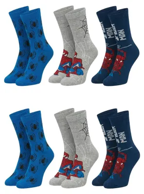 Produktbild von Spider-Man Jungen Kinder Socken 6 Paar, Größe:27-30