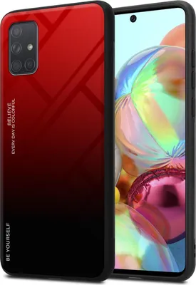 Produktbild von Cadorabo Hülle für Samsung Galaxy A71 4G Schutz Hülle in Schwarz Handyhülle TPU Etui Cover Case Tempered Glas