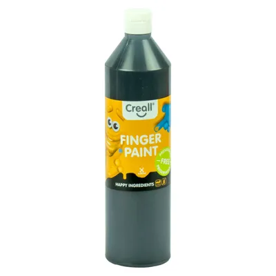 Image de Peinture au doigt Creall noire sans conservateur, 750ml
