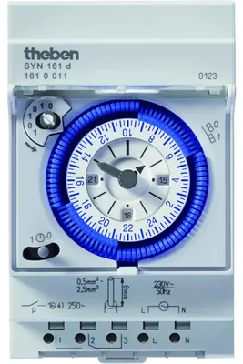 Produktbild von Theben Analoge Zeitschaltuhr, Tagesprogramm, 1 Kanal, 3TE, Netzsynchron, 1 Stk.