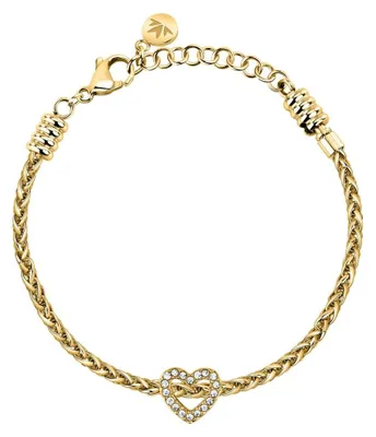Immagine prodotto di Elegante bracciale placcato oro con cuori SCZ1394