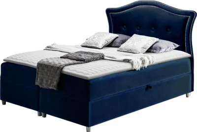 Produktbild von MIRJAN24 Boxspringbett Bedran, Doppelbett mit zwei Bettkästen für die Bettwäsche, Stilvoll Ehebett (Farbe: Magic Velvet 2216, Größe: 200 x 200 cm)