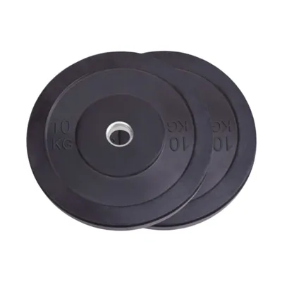 Produktbild von PH Fitness Set 10 kg Olympische Bumper Plates aus Gummi mit Edelstahlkern und 50-mm-Aufnahme – besonders rutschfest, Studioqualität für Kraftsport, Powerlifting und CrossFit