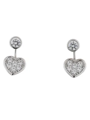Produktbild von MIAMAR 1129011 Damen Ohrstecker Herz 14 Karat (585) Weißgold weiß