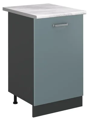 Produktbild von Küchenunterschrank Vicco R-Line Blau-Grau/Anthrazit 50 cm Arbeitsplatte Marmor, Model 70266