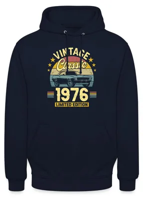 Produktbild von Spreadshirt 50. Geburtstag | Vintage Auto Design Uni Hoodie, XL, Navy