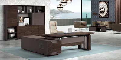 Produktbild von Schreibtisch Eckschreibtisch Büro Einrichtung Tisch Aktenschrank Schrank 2tlg.