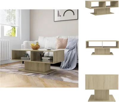 Image de vidaXL Table basse Chêne Sonoma 103,5x50x44,5 cm Bois composite - Tables basses