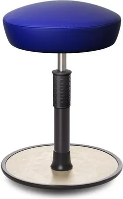 Produktbild von Sitz- Stehhocker Free Regular Hutsitz Boxmark Leder blau schwarz /cremeweiß.