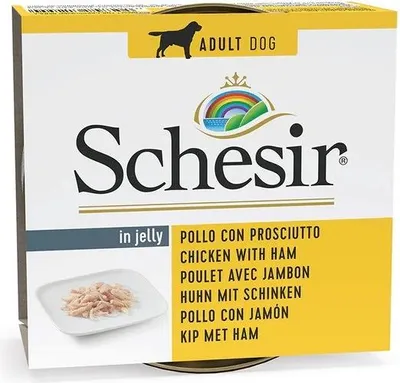 Image de Schesir Dog konz. Adulte kuře/šunka 150G