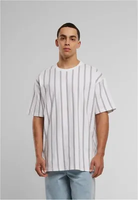Obrázek produktu pro Pánské tričko Urban Classics Heavy Oversized AOP Stripe Tee white/navy - L